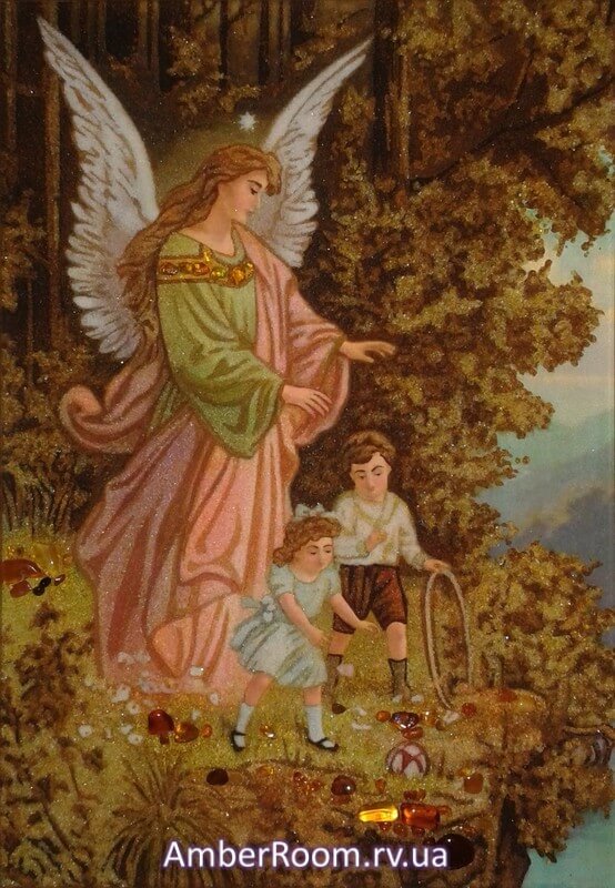 Ангел с детьми на мосту 1
