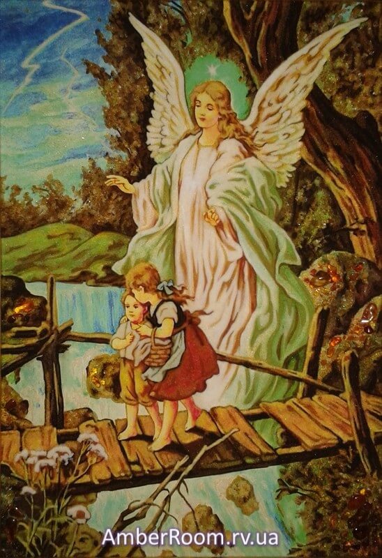 Ангел с детьми на мосту 2